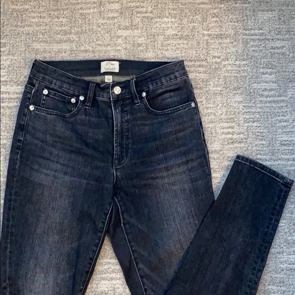 Jcrew toothpick jean in Charcoal wash